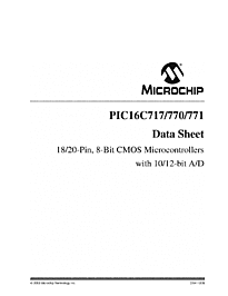 DataSheet PIC16C717 pdf